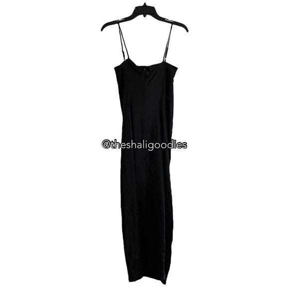 NANUSHKA Doris Midi Slip Dress Black Sarong Style - Picture 6 of 9